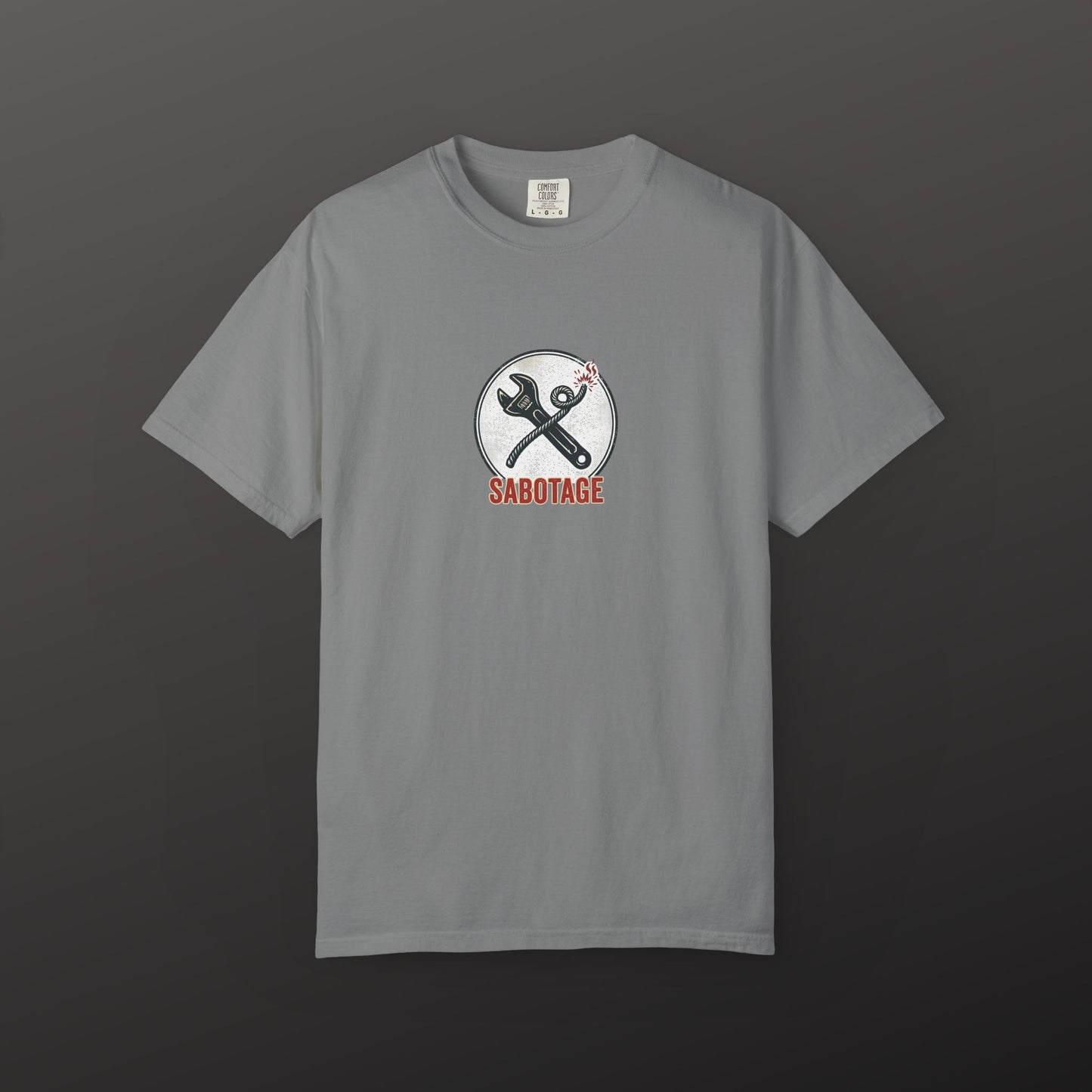 Sabotage Wrench Logo T-Shirt — Mechanic Tools Graphic Tee