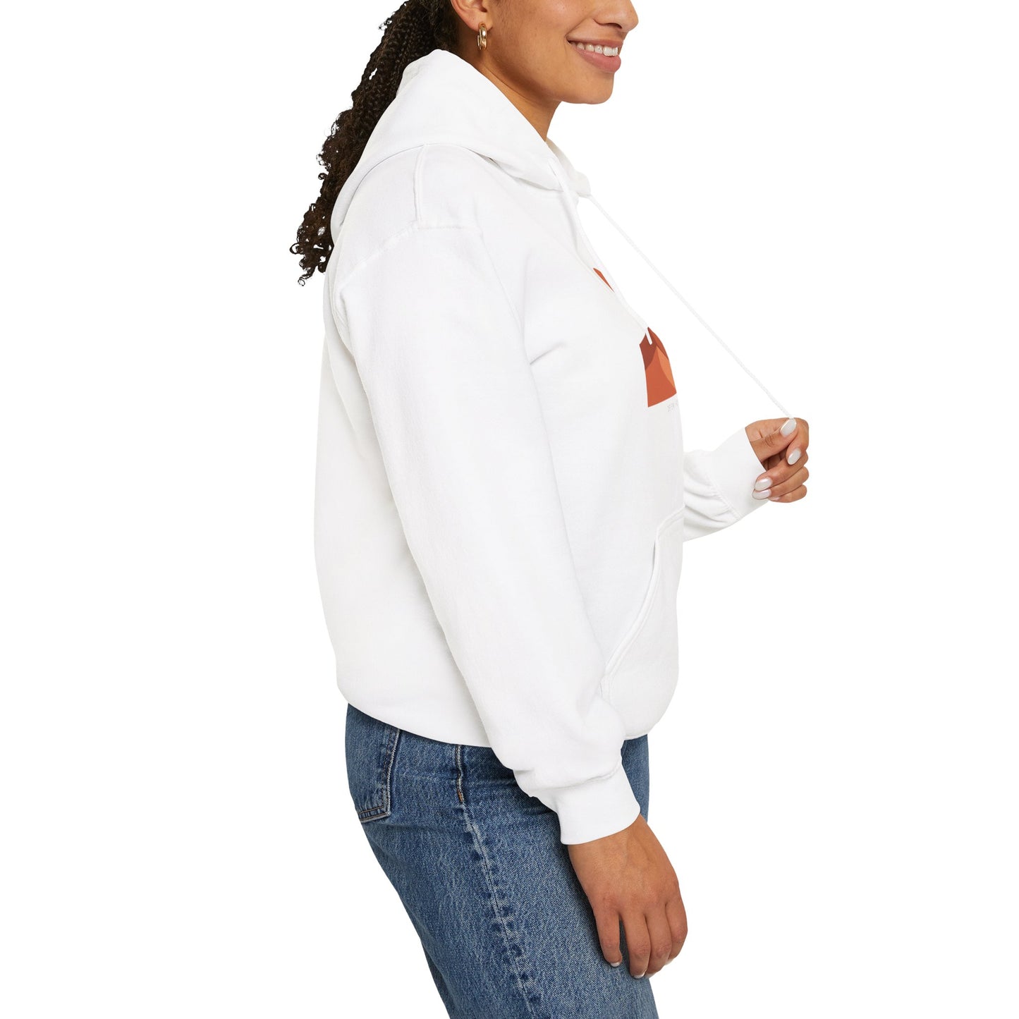 Desert Sunset Minimalist Mesa Hoodie | Southwestern adobe-inspired art