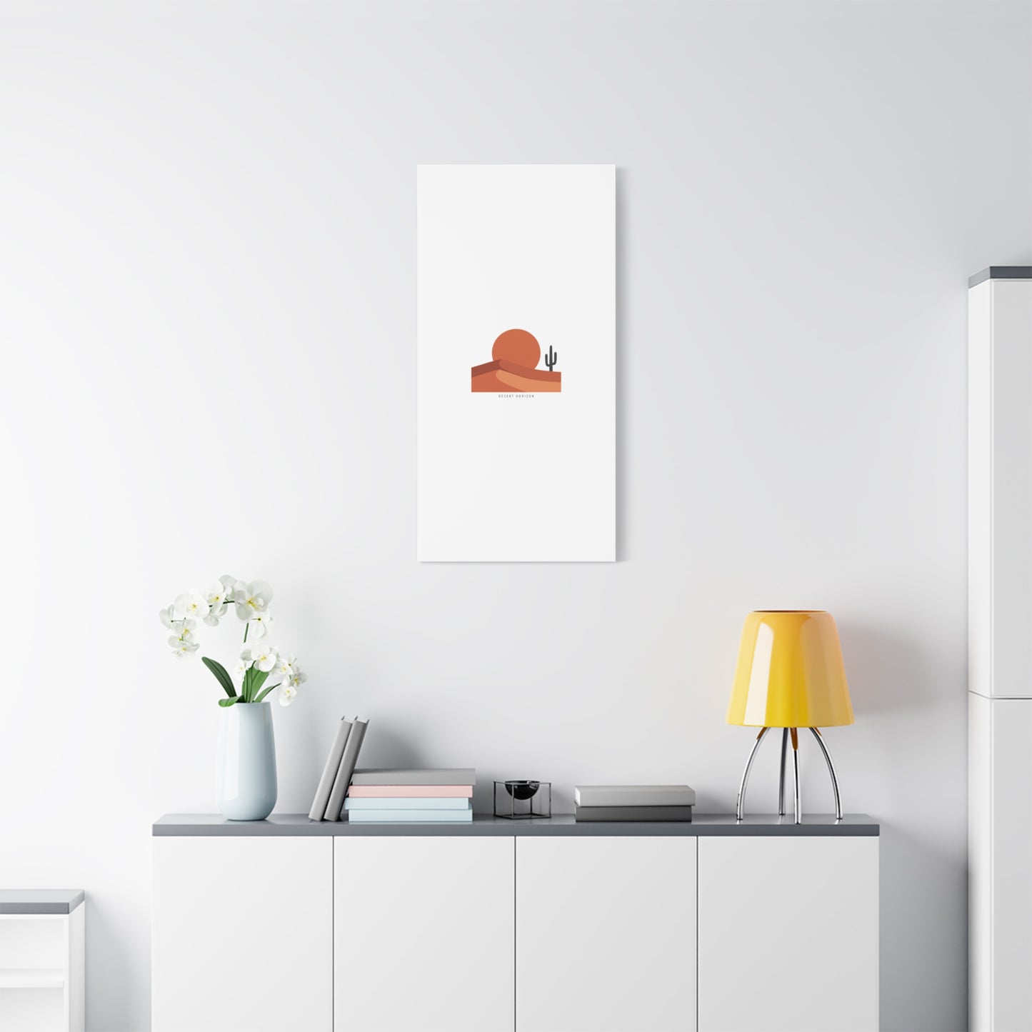 Desert Horizon Minimal Mesa Canvas | desert sunset, southwestern art print