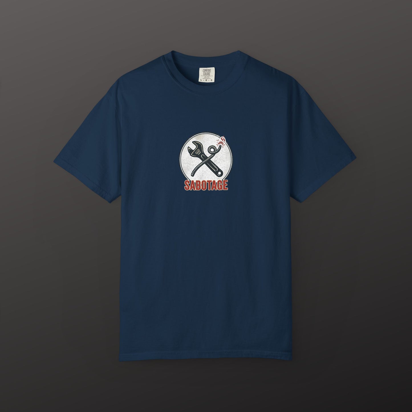Sabotage Wrench Logo T-Shirt — Mechanic Tools Graphic Tee