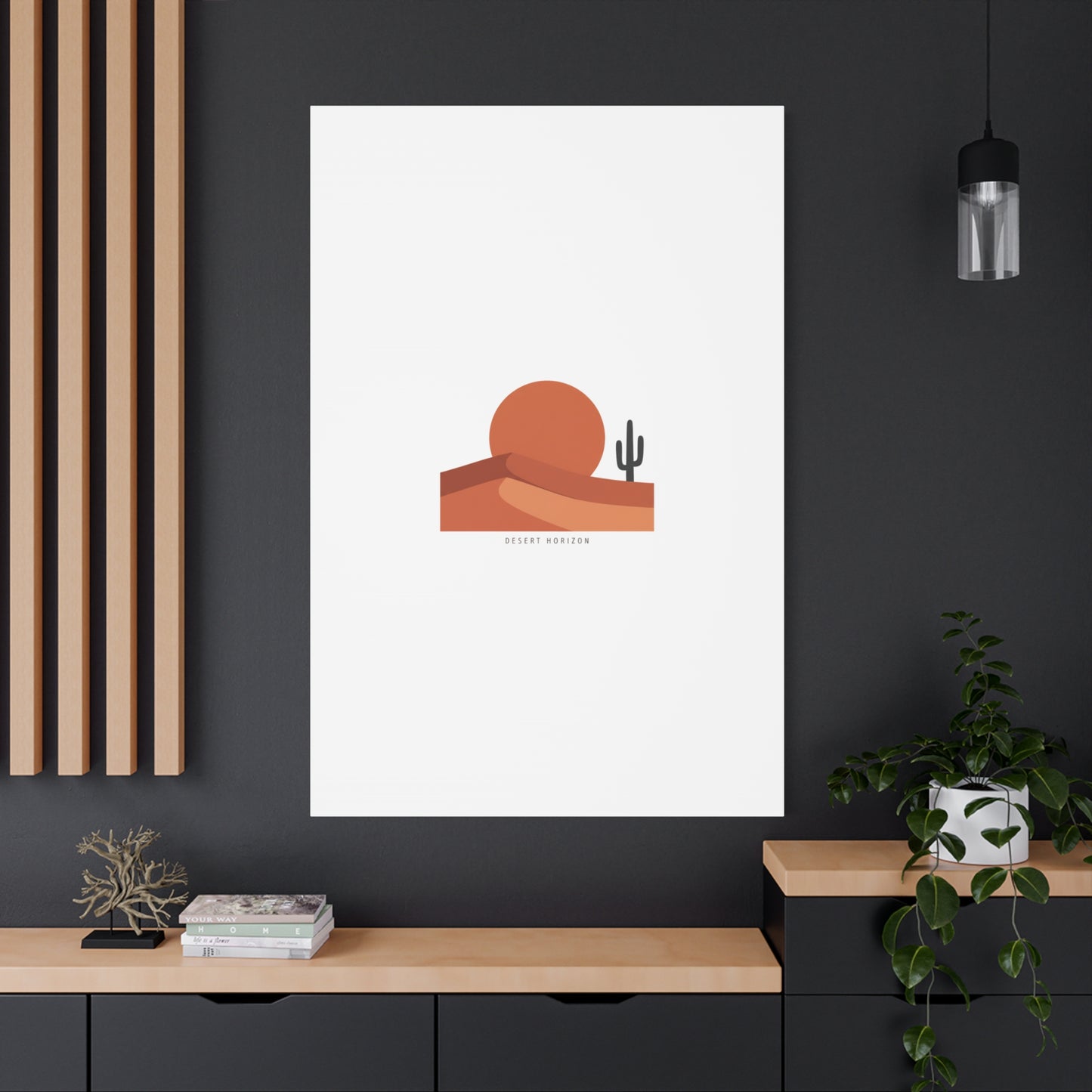 Desert Horizon Minimal Mesa Canvas | desert sunset, southwestern art print