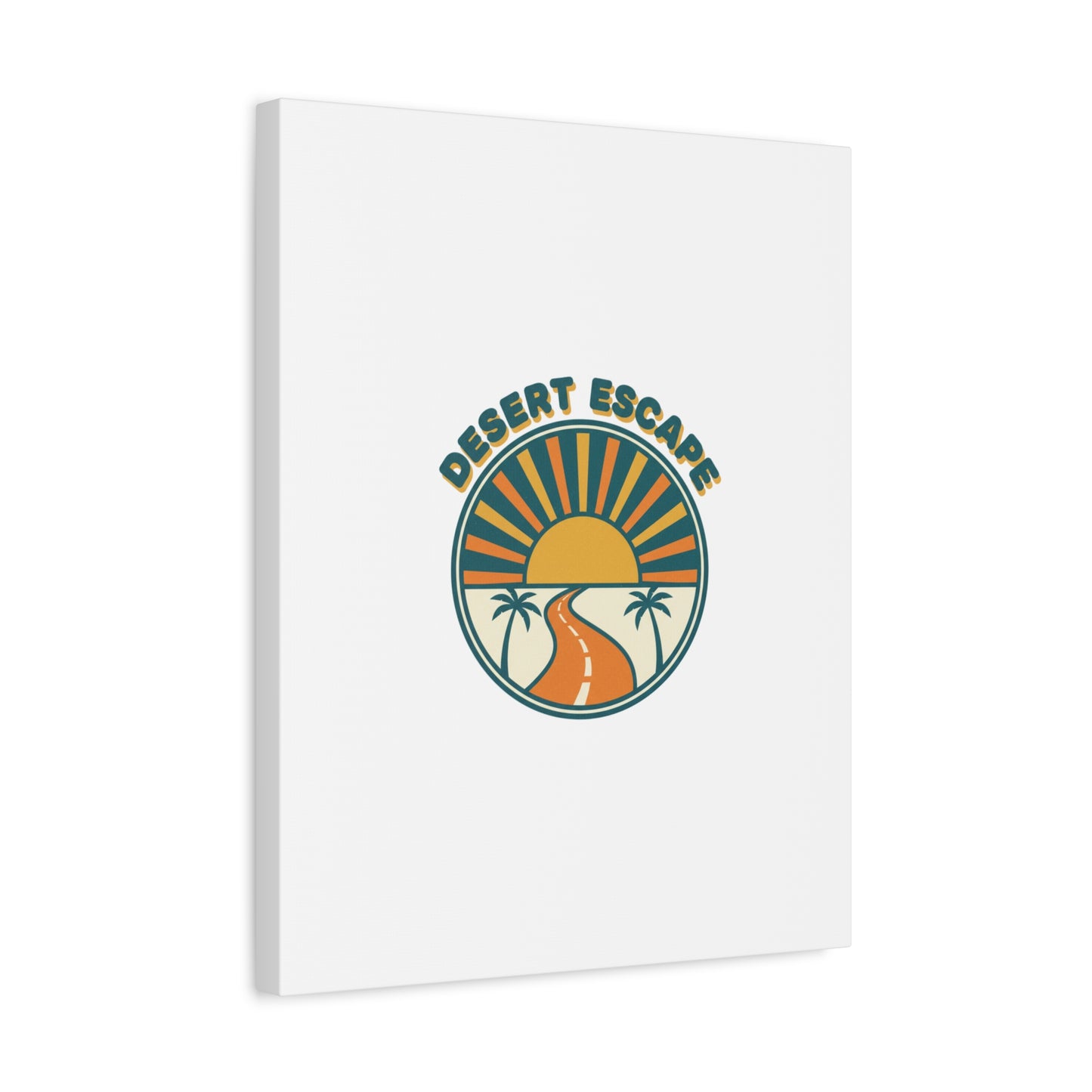 Desert Escape Sunset Canvas | 70s Sunset Retro Palm Poster