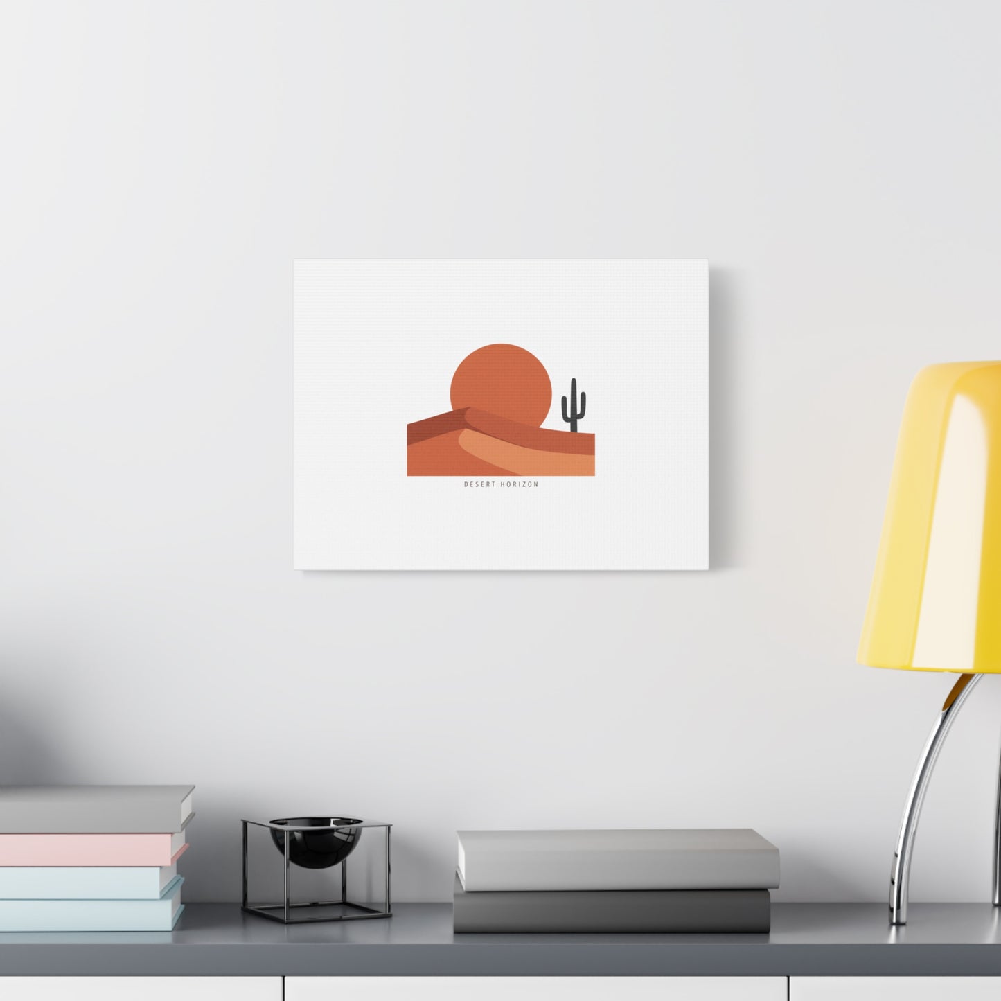 Desert Horizon Minimal Mesa Canvas | desert sunset, southwestern art print