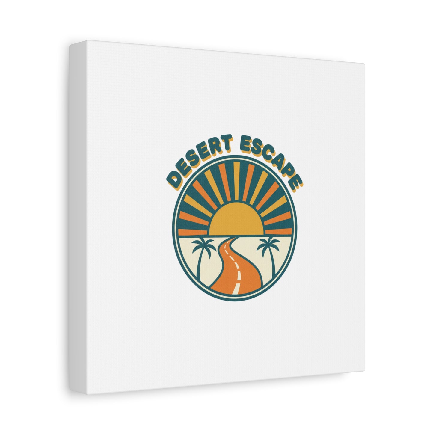 Desert Escape Sunset Canvas | 70s Sunset Retro Palm Poster
