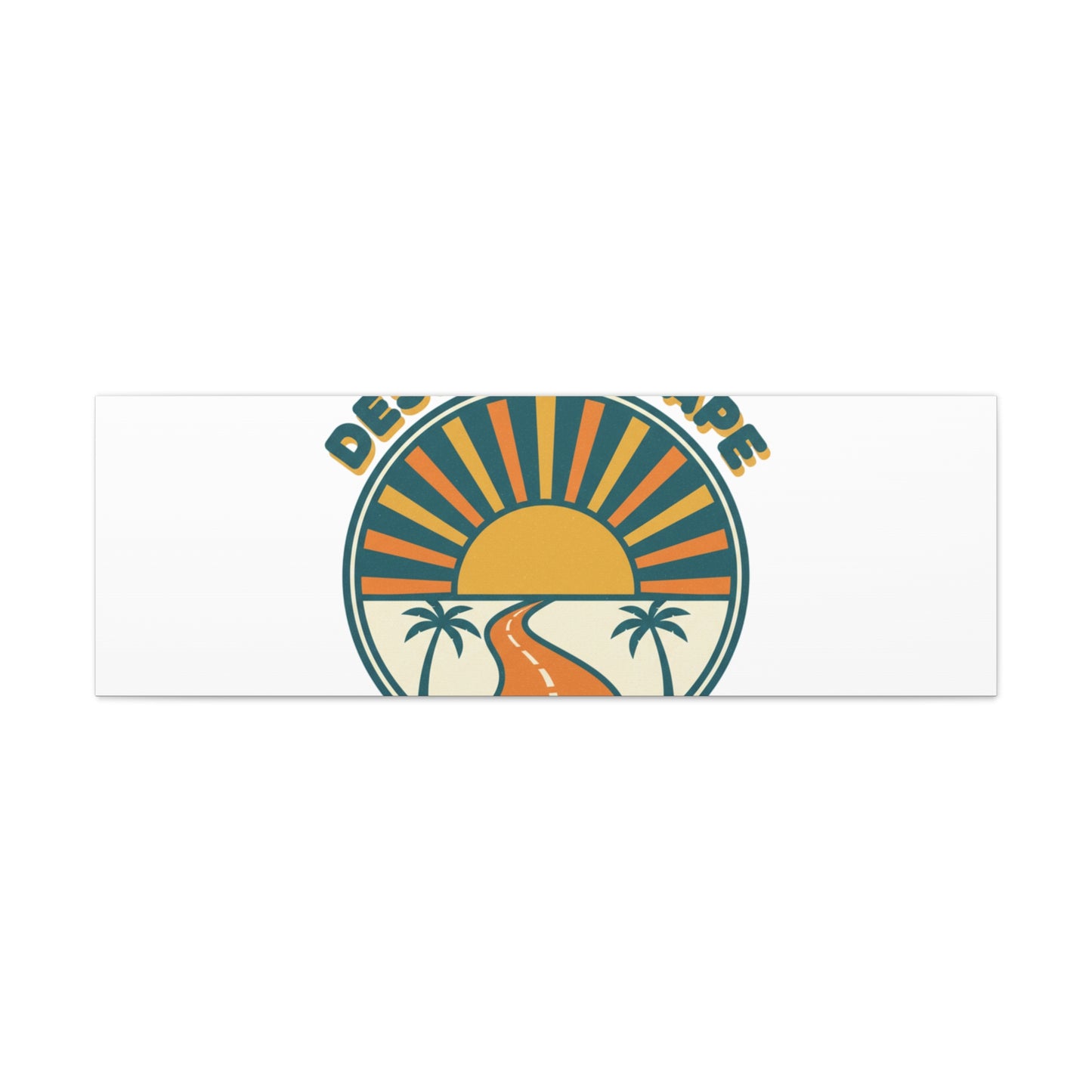 Desert Escape Sunset Canvas | 70s Sunset Retro Palm Poster