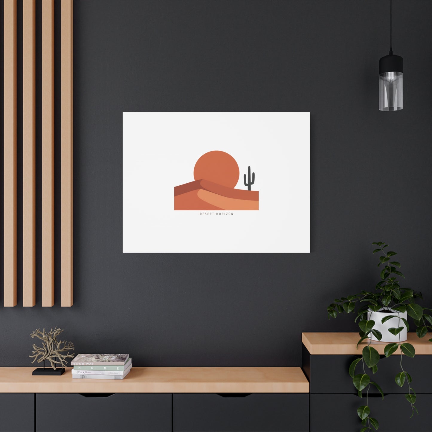 Desert Horizon Minimal Mesa Canvas | desert sunset, southwestern art print
