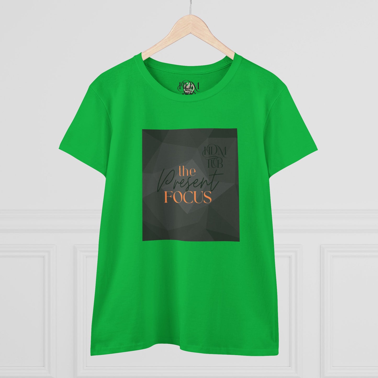 T-Shirt, The Present Focus, Women's Tee, Cotton Tee, Graphic Tee, Meditation Shirt