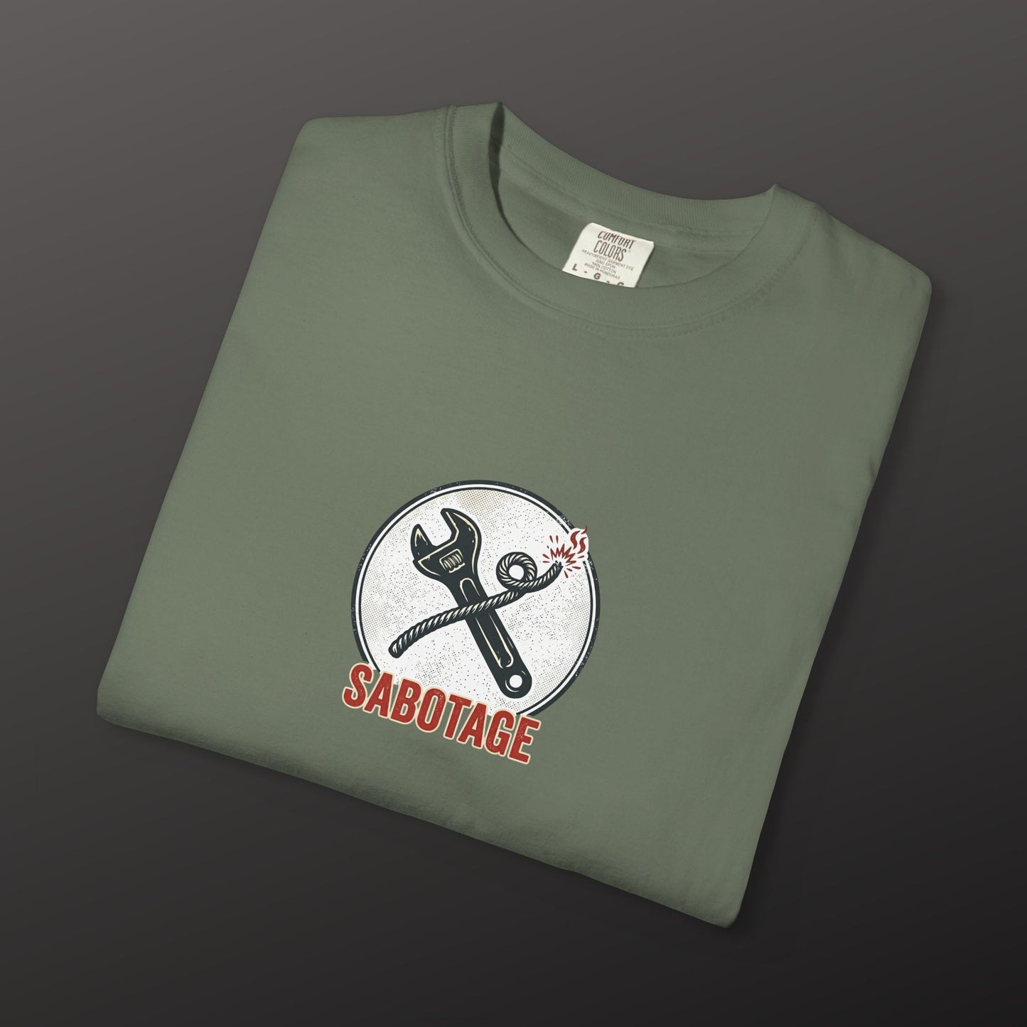 Sabotage Wrench Logo T-Shirt — Mechanic Tools Graphic Tee