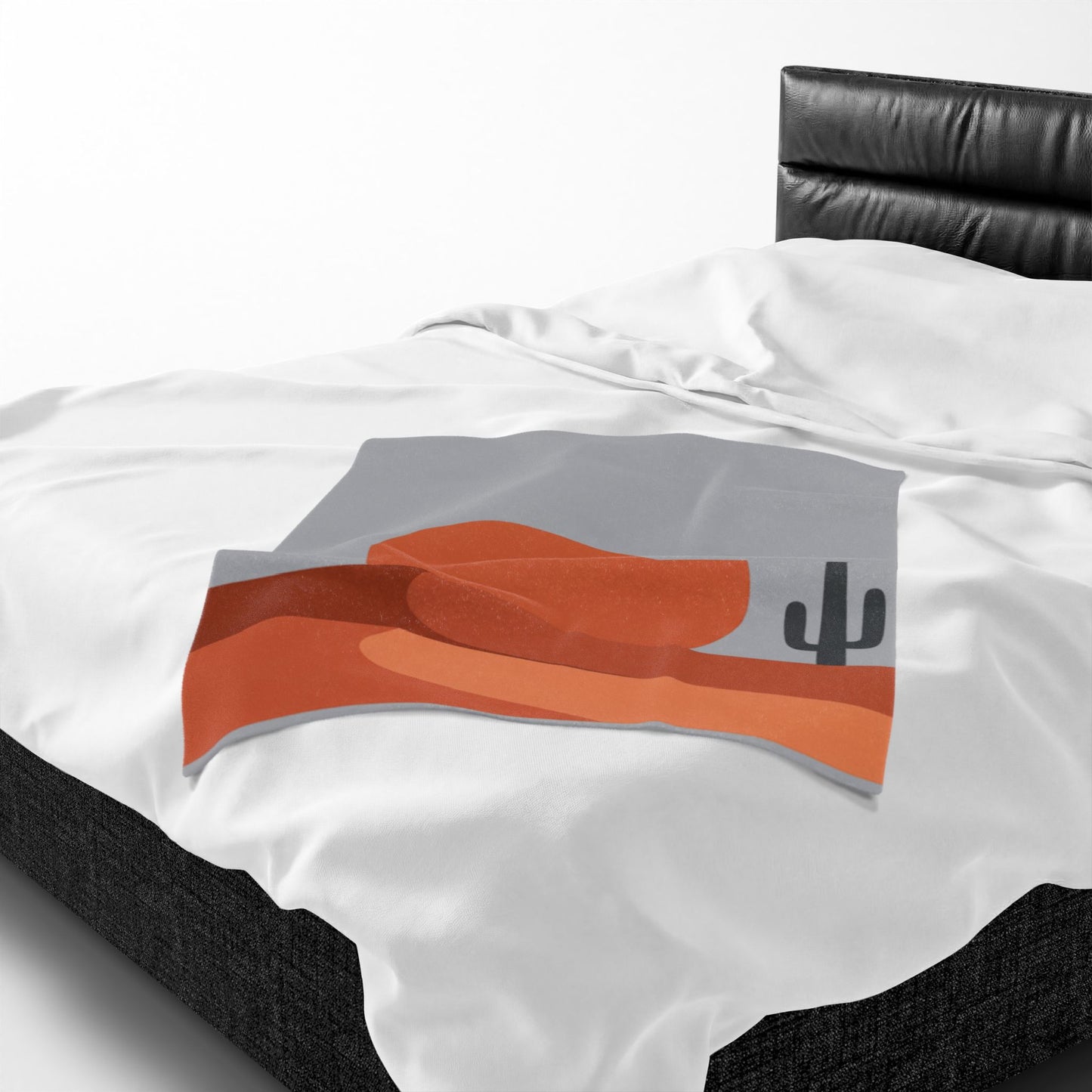 Desert Sunset Minimalist Mesa Blanket | Southwestern adobe-inspired wall art throw